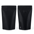 100g  Recyclable Black Matt With Valve Stand Up Pouch/Bag With Zip Lock [SP9] (100 per pack)
