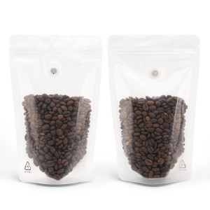 250g Recyclable Clear / Clear  With Valve Stand Up Pouch/Bag With Zip Lock [SP4] (100 per pack)