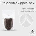 500g Recyclable Clear / Clear  With Valve Stand Up Pouch/Bag With Zip Lock [SP5] (100 per pack)