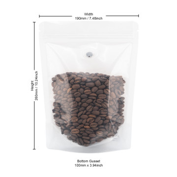 500g Recyclable Clear / White Shiny With Valve Stand Up Pouch/Bag With Zip Lock [SP5] (100 per pack)