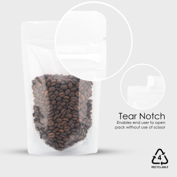 500g Recyclable Clear / White Shiny With Valve Stand Up Pouch/Bag With Zip Lock [SP5] (100 per pack)