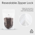 500g Recyclable Clear / White Shiny With Valve Stand Up Pouch/Bag With Zip Lock [SP5] (100 per pack)