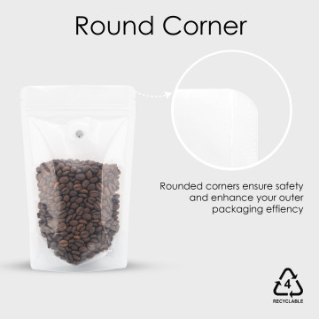 500g Recyclable Clear / White Shiny With Valve Stand Up Pouch/Bag With Zip Lock [SP5] (100 per pack)