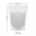 235x335mm Recyclable White Matt With Valve Stand Up Pouch/Bag With Zip Lock (100 per pack)