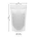 3Kg Recyclable White Matt With Valve Stand Up Pouch/Bag With Zip Lock [SP7] (100 per pack)