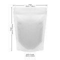 500g  Recyclable White Matt With Valve Stand Up Pouch/Bag With Zip Lock [SP5] (100 per pack)