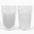 250g Recyclable White Matt With Valve Stand Up Pouch/Bag With Zip Lock [SP4] (100 per pack)