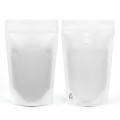 2Kg Recyclable White Matt With Valve Stand Up Pouch/Bag With Zip Lock [SP10] (100 per pack)