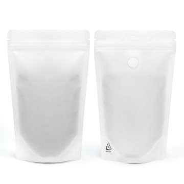 2Kg Recyclable White Matt With Valve Stand Up Pouch/Bag With Zip Lock [SP10] (100 per pack)