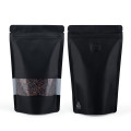 150g Recyclable Window Black Matt With Valve Stand Up Pouch/Bag With Zip Lock [SP3] (100 per pack)