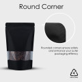 150g Recyclable Window Black Matt With Valve Stand Up Pouch/Bag With Zip Lock [SP3] (100 per pack)