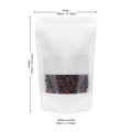 150g Recyclable Window White Matt With Valve Stand Up Pouch/Bag With Zip Lock [SP3] (100 per pack)