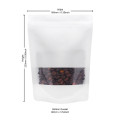 250g Recyclable Window White Matt With Valve Stand Up Pouch/Bag With Zip Lock [SP4] (100 per pack)