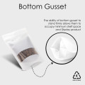 150g Recyclable Window White Matt With Valve Stand Up Pouch/Bag With Zip Lock [SP3] (100 per pack)