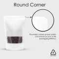 150g Recyclable Window White Matt With Valve Stand Up Pouch/Bag With Zip Lock [SP3] (100 per pack)