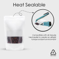 150g Recyclable Window White Matt With Valve Stand Up Pouch/Bag With Zip Lock [SP3] (100 per pack)
