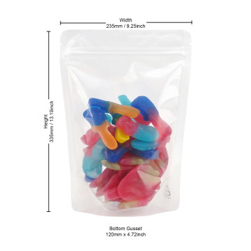 1Kg Recyclable Clear / Clear Stand Up Pouch/Bag with Zip Lock [SP6] (100 per pack)