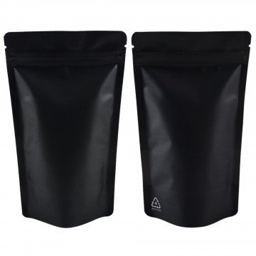 235x335mm Recyclable Black Matt Stand Up Pouch/Bag with Zip Lock