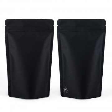 [SAMPLE] 120x200mm Recyclable Black Matt Stand Up Pouch/Bag with Zip Lock
