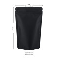 130x210mm Recyclable Black Matt Stand Up Pouch/Bag with Zip Lock (100 per pack)