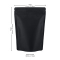 1Kg Recyclable Black Matt Stand Up Pouch/Bag with Zip Lock [SP6] (100 per pack)