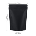 2KG Recyclable Black Matt Stand Up Pouch/Bag With Zip Lock [SP10] (100 per pack)