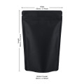 90x140mm Recyclable Black Matt Stand Up Pouch/Bag with Zip Lock (100 per pack)