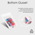 250g  Recyclable Clear/White Shiny Stand Up Pouch/Bag with Zip Lock [SP4] (100 per pack)