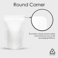 250g Recyclable White Matt Stand Up Pouch/Bag with Zip Lock 160x230mm (100 per pack)