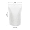 100g Recyclable White Matt Stand Up Pouch/Bag with Zip Lock 120x200mm (100 per pack)