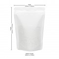 1kg Recyclable White Matt Stand Up Pouch/Bag with Zip Lock 235x335mm