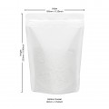 250g Recyclable White Matt Stand Up Pouch/Bag with Zip Lock 160x230mm (100 per pack)