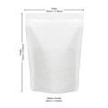 250g Recyclable White Matt Stand Up Pouch/Bag with Zip Lock 250g  [SP4] (100 per pack)