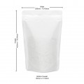 2kg Recyclable White Matt Stand Up Pouch/Bag with Zip Lock 265x420mm (100 per pack)