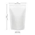 2kg Recyclable White Matt Stand Up Pouch/Bag with Zip Lock 2Kg [SP10] (100 per pack)