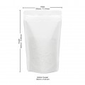 3kg Recyclable White Matt Stand Up Pouch/Bag with Zip Lock 300x500mm (100 per pack)
