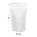 3kg Recyclable White Matt Stand Up Pouch/Bag with Zip Lock 3Kg [SP7] (100 per pack)
