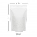 40g Recyclable White Matt Stand Up Pouch/Bag with Zip Lock 80x130mm