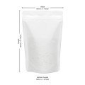 40g Recyclable White Matt Stand Up Pouch/Bag with Zip Lock 80x130mm (100 per pack)