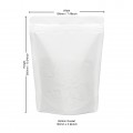 500g Recyclable White Matt Stand Up Pouch/Bag with Zip Lock 190x260mm