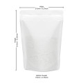 750g Recyclable White Matt Stand Up Pouch/Bag with Zip Lock 750g  [SP11] (100 per pack)