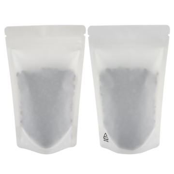 160x230mm Recyclable White Matt Stand Up Pouch/Bag with Zip Lock