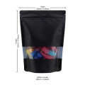 250g Recyclable Window Black Matt Stand Up Pouch/Bag with Zip Lock 250g  [SP4] (100 per pack)