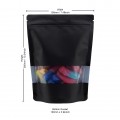500g Recyclable Window Black Matt Stand Up Pouch/Bag with Zip Lock 190x260mm (100 per pack)