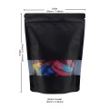 500g Recyclable Window Black Matt Stand Up Pouch/Bag with Zip Lock 500g  [SP5] (100 per pack)