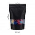 70g Recyclable Window Black Matt Stand Up Pouch/Bag with Zip Lock 110x170mm