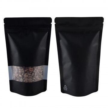 [SAMPLE] 80x130mm Recyclable Window Black Matt Stand Up Pouch/Bag with Zip Lock