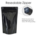 3kg Black Shiny Stand Up Pouch/Bag with Zip Lock [SP7] (100 per pack)