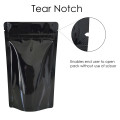 3kg Black Shiny Stand Up Pouch/Bag with Zip Lock [SP7] (100 per pack)