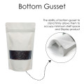 70g Window White Matt Stand Up Pouch/Bag with Zip Lock [SP2] (100 per pack)